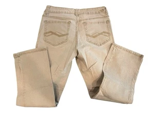 Code Bleu Andrea Boot Cut Jeans Beige Stretch Embellished Missy 4 Reg 32” Length - Picture 1 of 6