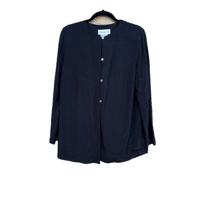 Blusa negra 100 % seda Bloomingdale’s de colección, para mujer 6 Foto 1 de 4