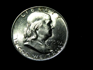 Very Nice Better Date 1950 D FBL Franklin Silver Half Dollar K1 - Picture 1 of 2