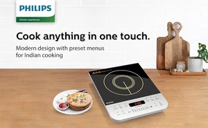 Philips Viva Collection HD4928/01 2100 Watt Induktionskochfeld weiches Kristallglas - Bild 1 von 11
