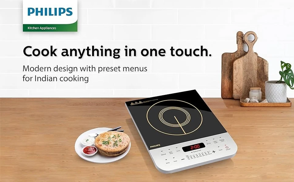 Philips Viva Collection HD4928/01 2100 vatios placa de inducción cristal suave Foto 1 de 4