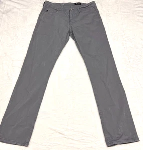 Adriano Goldschmied Pants Mens 32x32 Gray Cotton Chino Everett Slim Straight - Picture 1 of 10