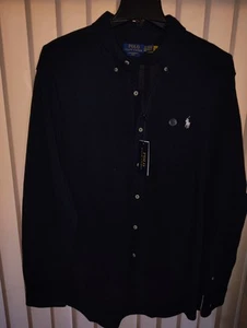 Polo Ralph Lauren Featherweight Mesh Shirt NAVY BLUE SZ XXL +🆓 SOCKS INCLUDED - Picture 1 of 18