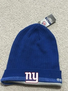 New York Giants Football Winter Hat New With Tags Reebok Blue - Picture 1 of 3