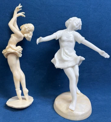 2 adornos para pasteles vintage años 1070 "Graceful Dancers" Foto 1 de 4