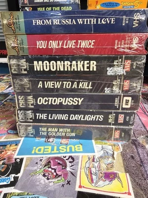 James Bond 007 Vhs Lot CBS Fox Mgm Great Condition Tested Working 7 Tapes - Image 1 of 4