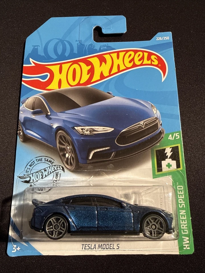 Hot Wheels Tesla Model S Azul HW VERDE VELOCIDAD 4/5 (#226/250) Foto 1 de 1