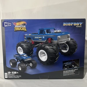 MEGA Hot Wheels Bigfoot Monster Truck Building Toy 538 PCS - With Die-Cast Truck - Picture 1 of 4