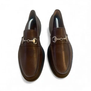 Allen Edmonds "Arezzo" Herren Leder Italienisch Bit Halbschuhe 9,5 D Braun (431N) - Bild 1 von 6