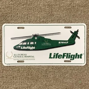 Allegheny General Hospital LIFEFLIGHT Helicopter License Plate Tag Pennsylvania - Picture 1 of 5