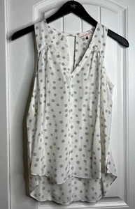 Rebecca Taylor Top Tanktop ärmellos creme grau neu mit Etikett $ 250 Einzelhandel - Bild 1 von 5