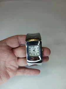 STUDIO TIME Cuff Bracelet Watch Silver Tone Ladies - Picture 1 of 3