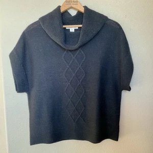 Coldwater Creek Cowl Neck WMNS Wollmischung Pullover Kurzarm Schimmer Relaxed S - Bild 1 von 9