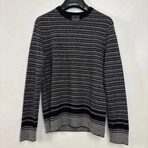Club Monaco Mens Chandails Blk/Wht Sweater Crew Neck Sz XS NWT - Picture 1 of 6