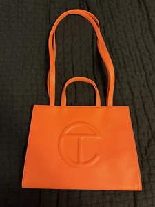 Bolso de Compras TELFAR Mediano Naranja Auténtico Nunca Usado - Imagen 1 de 6