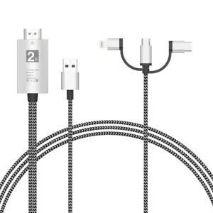 Cavo adattatore mirroring schermo da UCable - HDMI a micro USB 3 in 1 per iPhone - Foto 1 di 7
