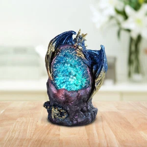 Blue Dragon Faux Crystal Statue 5"H Fantasy Collectible Figurine Room Decor - Picture 1 of 1