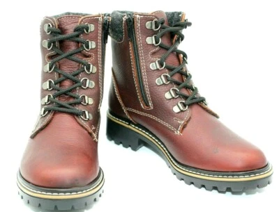 BOTINES MUJER AMI MARTINO CUERO MARRÓN HECHOS EN CANADÁ CREMALLERA LATERAL TALLA 6.5M Foto 1 de 4