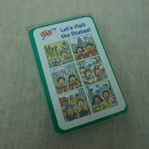 Tarjetas de juego AAA para niños de Estados Unidos 50 estados más información de mapas - Imagen 1 de 4