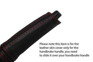 RED STITCH LEATHER E BRAKE HANDLE SKIN COVER FITS CHEVROLET SSR 2003-2006 - Picture 1 of 3