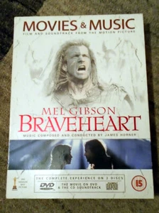 Braveheart (Movies & Music) - DVD & Soundtrack CD - Region 2 - VGC - Picture 1 of 8