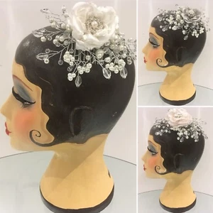 Hochzeit Braut Blume Spray Haarkamm Satin & Organza Kunstperle & Strass - Bild 1 von 10