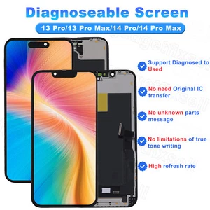 USA LCD Display For iPhone 13/14 Pro/Max True Tone|No IC Swap|Diagnostic Screen - Picture 1 of 36
