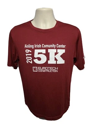 Camiseta deportiva Aisling Irish Community Center 2019 5 k adulto pequeña Borgoña Foto 1 de 4