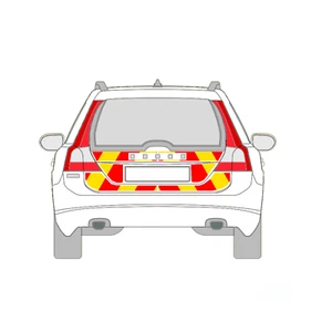 Volvo V70 MK2 & MK3 Estate 07-16 CHEVRON KIT FULL ENGINEERING GRADE REFLECTIVE - Picture 1 of 3