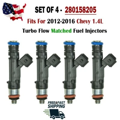 Se adapta a inyectores de combustible compatibles con flujo turbo Chevy 2012-2016 1,4 L 0280158205 Foto 1 de 4
