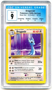 CGC 9 MINT German Dragonair / Dragonir Base 1st Edition Sub Grades 18/102  -01 - Picture 1 of 2