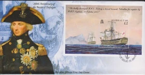 GB GIBRALTAR 2005 Battle of Trafalgar/Royal Navy/Series 1 SG MS1124 FDC MILITARY - Picture 1 of 1