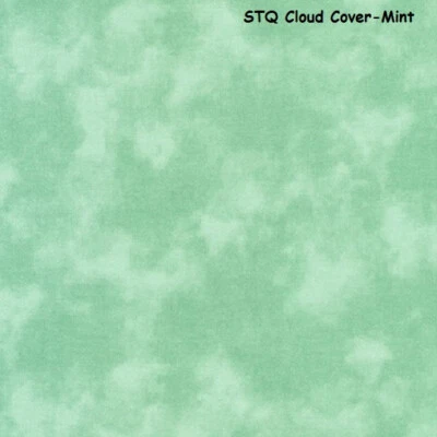 Cloud Cover Tonals Blenders Robert Kaufman cotton quilt fabric MINT GREEN 2/3 yd - Image 1 of 4