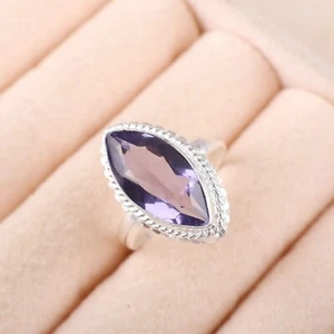 Iolite Gemstone 925 Sterling Silver Ring Handmade Jewelry Ring For Gift - Picture 1 of 3