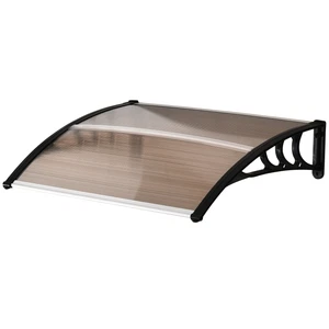 Vordach Haustürvordach 120 x 75cm Pultvordach Überdachung Polycarbonat - Afbeelding 1 van 10