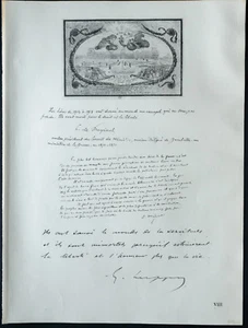 1926 - Lithographie citation de Freycinet, Jules Méline, Georges Leygues (14-18) - Picture 1 of 1