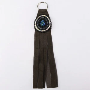 NATIVE AMERICAN NAVAJO BEADED KEY RING BY CHARLENE JACKSON NAVAJO - Picture 1 of 4