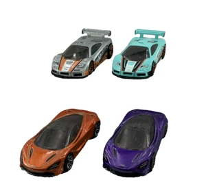 Hot Wheels McLaren 720S,Purple Orange McLaren F1 GTR Silver Teal Lot Die Cast - Picture 1 of 5