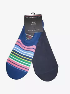 TOMMY HILFIGER Mens No Show Trainer Socks Olympic Blue Size 9 - 11 2 Pairs - Picture 1 of 2