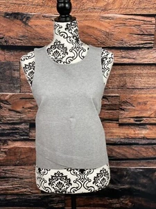 Banana Republic Womens Sleeveless Cross Over Vest Gray Medium - Picture 1 of 10