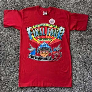 1990 NCAA Basketball Las Vegas Running Rebels Shirt NEW Denver Final 4 Johnson - Picture 1 of 8