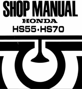 Honda HS55 HS70 HS80 Snow Blower Repair Service Manual 2-Stage track wheel drive - Picture 1 of 4