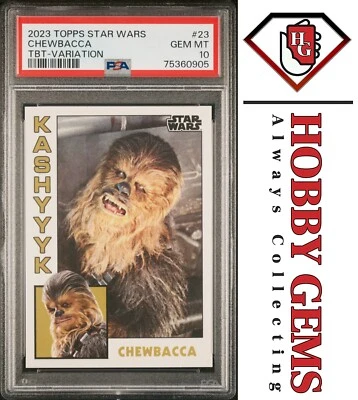 CHEWBACCA PSA 10 2023 Topps Star Wars Throwback Thursday TBT Image Variation #23 - Image 1 of 2