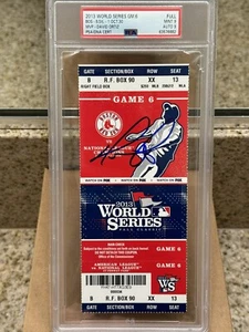 David Ortiz Signed 2013 World Series Game 6 Red Sox MVP Full Ticket Mint PSA 9 - Picture 1 of 3