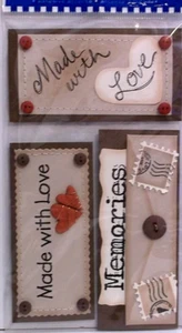 Love Memories Made Created Earthtones Tan Brown Tags Title Paper Bliss Stickers - Picture 1 of 2