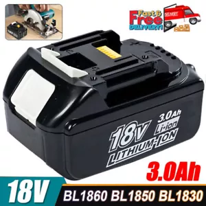 For Makita BL1815 BL1820 BL1830 18V LXT Lithium BL1860 Cordless 3.0Ah Battery - Picture 1 of 12