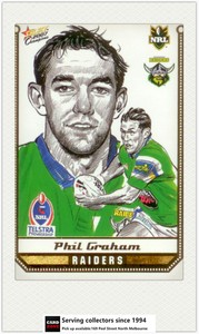 2007 Select NRL Champions Sketch Card SK5 Phil Graham ( Raiders)**