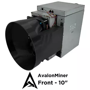 AvalonMiner Front to 10- Inch - Fan Shroud Adapter Silencer Cooling Crypto 1166 - Picture 1 of 5