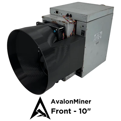 AvalonMiner Front to 10- Inch - Fan Shroud Adapter Silencer Cooling Crypto 1166 - Image 1 of 4
