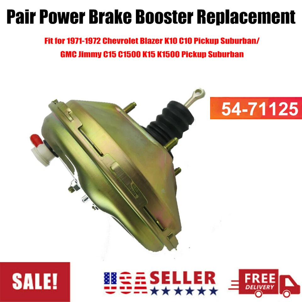 2 Power Brake Booster Fit for GMC Jimmy C15 C1500 K15 K1500 Pickup Suburban Foto 1 de 4